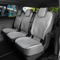 Autositzbezüge passend für VW T7 Transporter ab 2024 – Wasserabweisender Stoff aus klassischer Webstruktur
