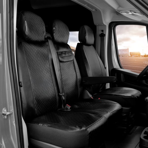 Autositzbezüge passend für Toyota Proace Max ab 2025 FACELIFT – 3 Sitzer mit XXL TISCH - MAISTER PIK Kunstleder mit Steppung