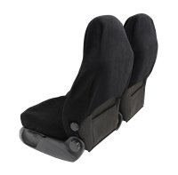 Z4L FLIESIE EASY Universal Sitzbezüge Auto 2er Set Schwarz - Sitzschoner Vordersitze