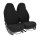 Z4L FLIESIE EASY Universal Sitzbezüge Auto 2er Set Schwarz - Sitzschoner Vordersitze