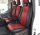 Autositzbezüge passend für Ford Transit VII / VIII ab 2014 / Facelift ab 2020 – Kunstleder MA RED – roter Mittelteil