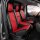 Autositzbezüge passend für Ford Transit Custom II ab 2024 – Kunstleder MA RED – roter Mittelteil