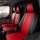 Autositzbezüge passend für VW T7 Transporter ab 2025 – Kunstleder MA RED – roter Mittelteil