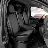 Autositzbezüge passend für Ford Transit Custom II ab 2024 – Polstermaterial mit Kunstleder an den Seiten