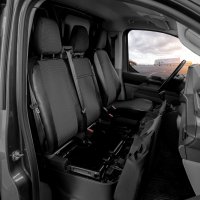 Autositzbezüge passend für Ford Transit Custom II ab 2024 – Polstermaterial mit Kunstleder an den Seiten