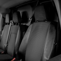 Autositzbezüge passend für Ford Transit Custom II ab 2024 – Polstermaterial mit Kunstleder an den Seiten