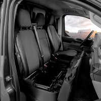 Autositzbezüge passend für Ford Tourneo Custom II ab 2024 – Polstermaterial mit Kunstleder an den Seiten
