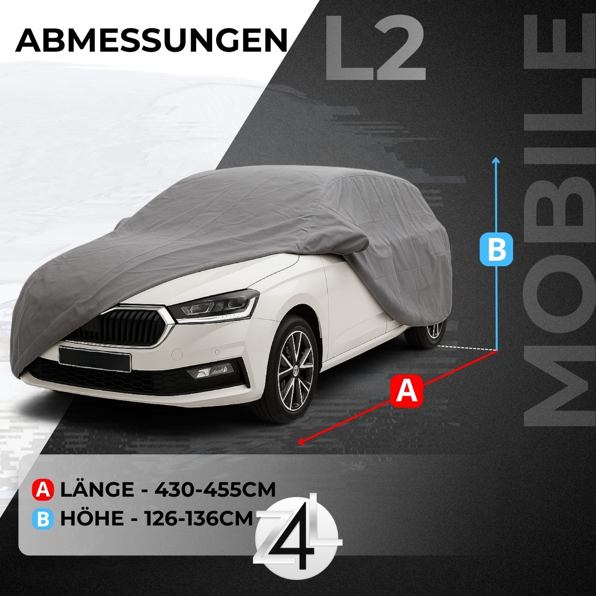 Autoabdeckung Mobile Garage – Abmessungen
