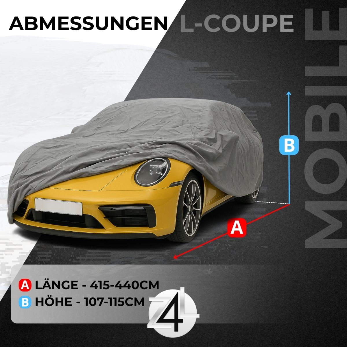 Autoabdeckung Mobile Garage – Abmessungen