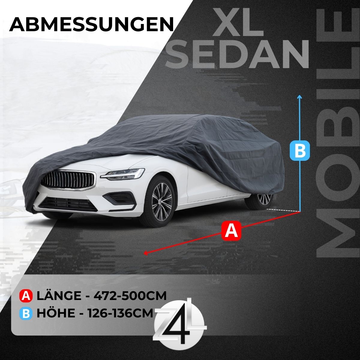 Mobile Garage XL Sedan – Abmessungen