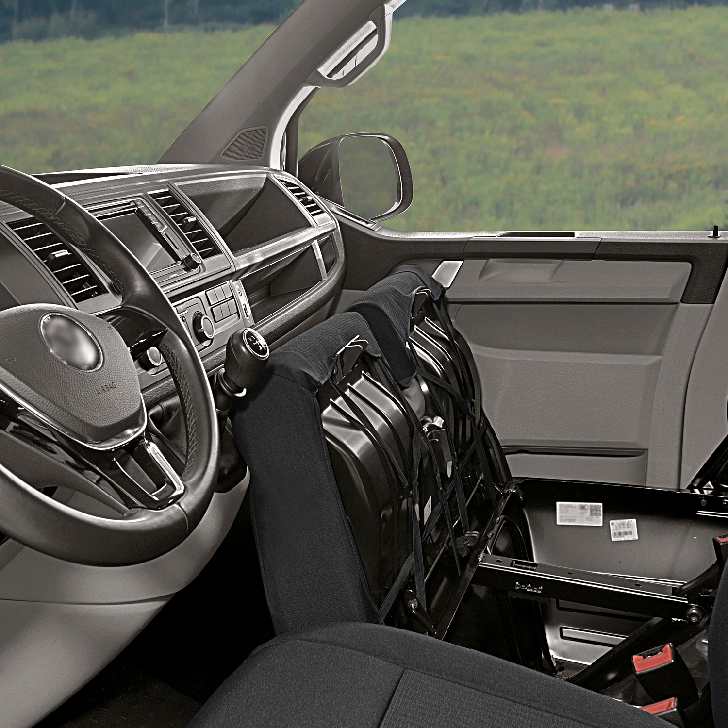 Sitzbezüge passgenau TAILOR Made geeignet für Volkswagen T6 Bj. ab 2015 -  1+2 Table - 3 Sitzer - ideal angepasst