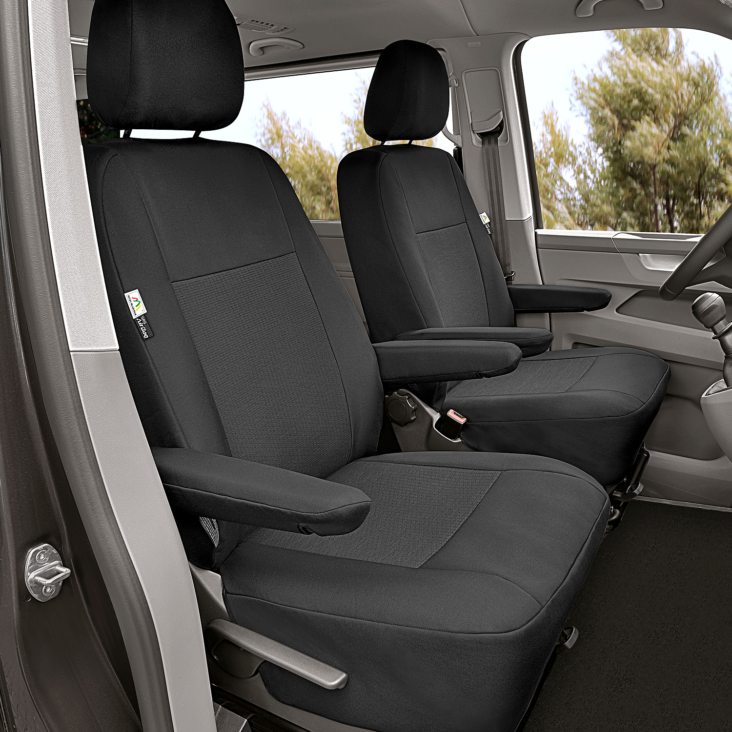 Sitzbezüge passgenau TAILOR Made geeignet für Volkswagen T6 Bj. ab 2015 - 1+ 1 - 2 Sitzer - ideal angepasst